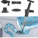 High Pressure Toilet Plunger,with Barometer of Air Plunger for Toilet Black-60CM,Heavy Duty High Pressure Toilet Unclogger Suitable for Toilet,Sinks,Bathrooms,Kitchens and Floor Drain