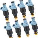 Fuel Injector No.F1TZ-9F593-D Fuel Injection Nozzle for Ford F-250 1991-1995 7.5L for Ford F-350 1991-1997 7.5L Blue 8 Pcs Auto Replacement Parts
