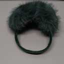 FSTEOE Women Winter Ear Muffs Foldable Girl Ear Warmer Fashion Furry Earmuff Soft Ear Cover Cold Weather (C-dark Green)