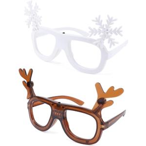 Karsaer 2 PCS Christmas Light Up Flashing Party Glasses, LED Christmas Party Sunglasses