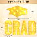 2026 Graduation Decorations 3FT GRAD Marquee Letters with Lights Class of 2026 Large Prom Light-Up Letters with Graduation Hat Pre-Cut Foam Board Frame for Ceremonies Party Senior Photo Props