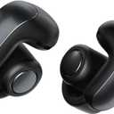 Bose Ultra Open Earbuds - Bluetooth Open Ear Earbuds with OpenAudio for Awareness, Clip-On Design for Comfort, Water Resistant, Up to 48 Hrs of Playtime, Black