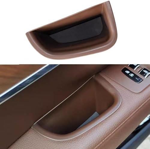 Front Row Door Side Storage Tray Compatible, for Volvo XC90 2015-2024 , , V90 , S60 2020-2025, Armrest Phone Container Door Organizer Handle Pocket Tray Insert Glove Pallet Accessories (Brown) 2 pices