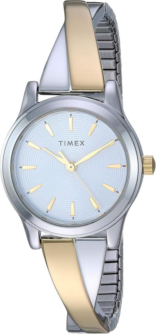 Timex Women's Stretch Bangle Crisscross 25mm Watch (Two-Tone)