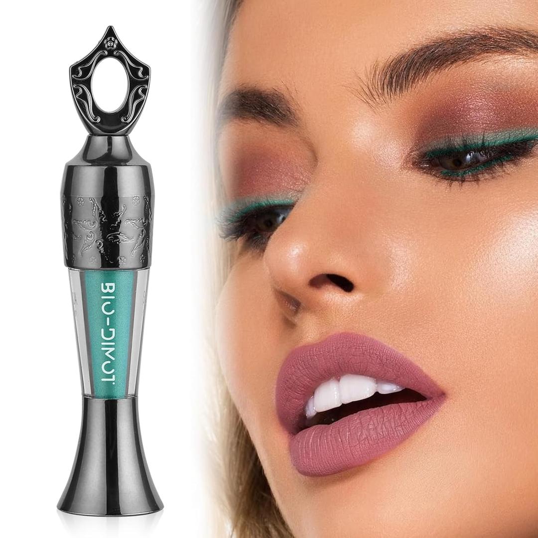 2 x Sheda Powder Eyeliner, a handcrafted, 100% natural powder eyeliner, waterproof, long-lasting, rich, smudge-resistant color (Dark Green)