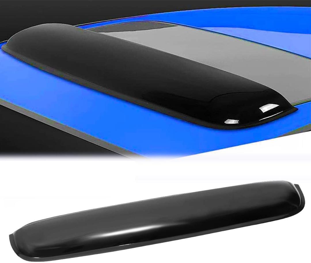 43"(Not Wider Than 41.8") Sunroof Wind Deflector, Universal Fit Tinted Moonroof Visor for Deflecting Noise, Rainy and Windy Weather, Car Accessories Sun Shade Waterproof Double Side Tape RN110