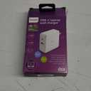 Philips High-Speed Dual Port USB Wall Charger with 1 USB C Port and 1 USB A Port Laptop Mobile Tablet Charger  