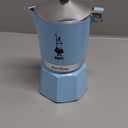 Bialetti - Rainbow: Stovetop Espresso Maker, Moka Pot 3 Cups (4.3 Oz - 130 Ml), Aluminium, Light blue
