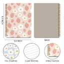 2 Pcs Strawberry Daisy Spiral Notebook, Preppy Cute Spiral Notebooks for Women Girls Friend, 160 Pages Trendy Hardcover Journal Notebook for Writing Travel Business Home Office Aesthetic Notebooks