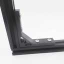 MengQi 4pcs Black Corner Bracket for 2020 Series Aluminum Extrusion Profile Standard 6mm Slot Strong Support Connector Joint Brace Inside Fastener with M5 T Nuts + M5 Screw + Wrench