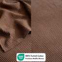 100% Turkish Cotton Waffle Blanket Queen - Cozy, Airy, Lightweight Summer Throw Blankets - Made in Turkiye, (Dark Brown Blanket, Queen Size 90" x 90")