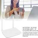 4G LTE Router with SIM Card Slot, 300Mbps Wire Less Mobile Wi Fi Hotspot Routers with 2 Antennas, LAN WAN Ports, Support Up to 32 Users, for Home Office (US Plug 100‑240V)