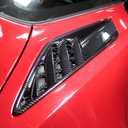 Carbon Fiber Look Cover Trims Accessories Rear Side Body Vent for 2014 2015 2016 2017 2018 Chevrolet Corvette C7