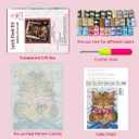 DL-YTG Latch Hook Kits Rug Cat Crochet Yarn Cushion Colour Pre-Printed Canvas Cover Rug Needlework DIY Hook and Latch Kit Home Decoration 20 X15inch
