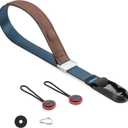 Camera Wrist Strap, Camera Hand Straps for Photographers, Adjustable Quick Release for DSLR SLR (Blue)