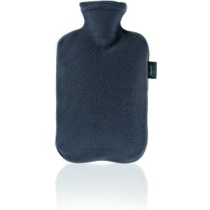 Fashy Hot Water Bottle with Fleece Cover (Navy)