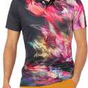 adidas Men's Tennis Free Lift Polo Shirt (Multicolor/Black (Melbourne), S