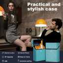 5 x Cigarette Case, Woven Pattern with Elastic Switch, Up to 20 Cigarettes for 85mm King Size (Grayish Cyan)