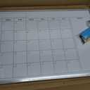 Monthly Calendar Dry Erase Whiteboard for Wall, 30" x 20" Double-Sided Large Calendar White Board, Magnetic Portable Hanging Board for Office, Home, School