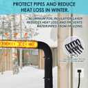 39 x 6.3 Water Pipe Heat Blanket with 4.9 ft Power Cord,110V, Max Temp 140F,Faucet Heating Blanket Winter Heating Tape for Metal and Plastic Pipes