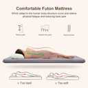 Premium Foam Japanese Futon Floor Mattress Queen Size 60"x 80",100% High Density Foam Comfortable Floor Mattress,3.2" Thicken Foldable Sleeping Pad,Dormitory Tatami Mat,for Adult and Kids (Gray)