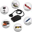 Foot Switch, Foot Operated Pedal Controller Power Switch Woodworking Machine Control, 5-ft Cable with Piggyback Plug, Deadman Style