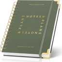 Aesthetic Daily Planner And Notebook With Hourly Schedule - Beautiful Spiral To do List Notepad For Work/Home to Organize Tasks And Appointments - Stylish School/Office Supplies Book For Women (Sage)