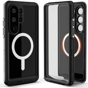 Ghostek Nautical Slim Galaxy S26 Ultra Waterproof Case Rugged with Screen Protector, Camera Lens Cover and Magnetic MagSafe Compatible with Samsung S26 Ultra 2026 (6.9") (Black)
