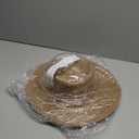 FLUFFY SENSE. Unisex Wide Brim Sun Hat Straw Panama Rancher Fedora Hat for Men Beach Hat for Women