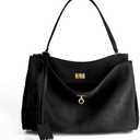 hedexe Genuine Leather Tote Bag for Women: Soft Cowhide Shoulder Handbags for Ladies - Satchel Purse for Travel Work(Large)