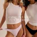 OEAK Seamless Thongs for Women Invisible Thongs No Show Thong Panty Liners Tangas Comfortable Workout G-Strings Underwear Peach XS