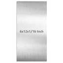 AMZDEPOT 6061 T651 Aluminum Sheet Metal 6" x 12" x 1/16" (0.06") Rectangle Metal Plate Covered with Protective Film, 1.5mm Flat Aluminum Plate for Crafting and Industry