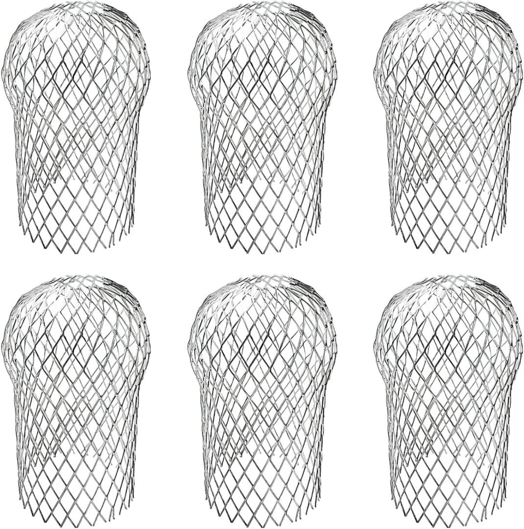 6 Pack Downspouts Gutter Guard Aluminum Filter Strainer Expandable Gutter Downspout Guards Effective Downspout Filter and Cover for Preventing Clogs