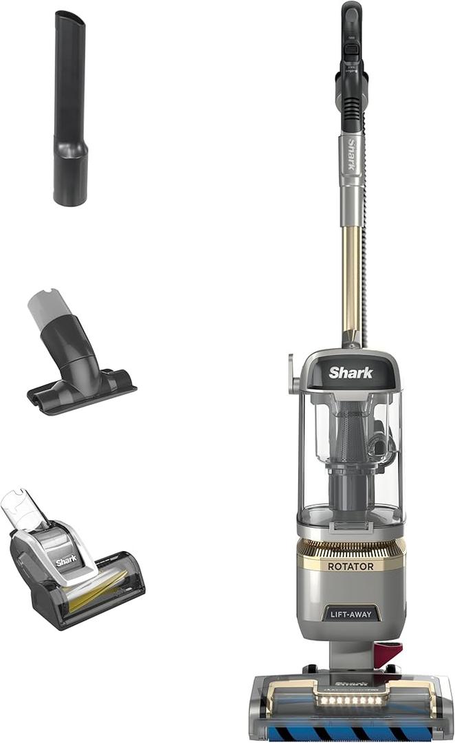 Shark Rotator Vacuum with Self Brushroll Powerful Pet Hair Pickup and HEPA Filter, Lift-Away Upright w/Duo Clean, Silver, LA502