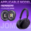Sheepskin Replacement Earpads for WH-1000XM5 Headphones - Durable Black/Purple Cushions