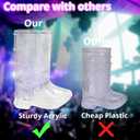 Cowgirl Boot Shot Glasses Set of 16pcs Light Up Plastic Shot Glasses Western Party Decorations Cowboy Shot Glasse Set with Necklace Party Cups for Party Favors Adults Bachelorette Birthday Carnival (Clear)