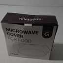 Microwave Food Cover, 12 Inch Microwave Splatter Cover with Water Steamer and Integrated Handle, White Clear Splatter Guard Microwave Cover for Food, Microwave Lid Gifts for Mom