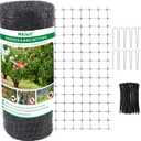 Mklsit Deer Netting Fence, 8ft x 100ft Bird Netting Heavy Duty Garden Netting for Garden Protection Fruit Trees Vegetable Plants Against Birds, Deer and Other Animals (Black)