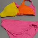 J.E Sterguard Two Piece Swimsuits Teen Bikini Color Block Girls' Swimwear Ribbed Swimsuits Size 14