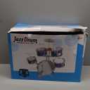 Kids Drum Set, Drum Set for Toddlers with Stool Upgraded Plastic Rock Jazz Drum Kit Musical Instruments Toys Gifts for 1-12 Years Boys Girls (Large)