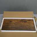 QEEIG Floating Shelves for Wall Bathroom Shelf Bedroom Kitchen Living Room Hanging Book Shelves Small Farmhouse Decor 16 inch Set of 3, Rustic Brown (015-BN3)