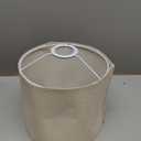 Cloth Lamp Shade Round lamp Small Drum Lamp Shades Fabric Lampshades Barrel Lamp Shades for Table Lamps Floor Lamps (Beige)
