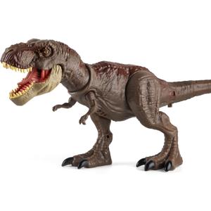 Tyrannosaurus Rex Action Figure Toy - Continuing Head Strike T Rex Dinosaur Toy with Roar & Light Up, Neck Attack, Tail Flick Attack, Movable Jaws and Limbs, Dinosaur Toys for Kids 3-5 6 7 8