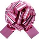 Wiwiqing 12" Pink Bow Metallic Pink Pull Bow Jumbo Ribbon Decoration for Gifts, Cars, Parties, Weddings & Anniversaries Big Ribbon for Boxes, Flower Arrangements, Anniversary & Event Decor