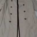Allegra K Women's Stand Collar Coats Belted Mid-Long Winter Peacoat (Large, Beige)