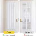 NICETOWN 2 Panels Sheer Door Curtains 72 inches Long for Kitchen, Light Filtering Non See Through Privacy Curtain Drapes with Tiebacks for Living Room Bedroom, White, 26 inches Wide