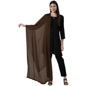 DUPATTA FASHION Chiffon Dupatta/Scarf Lightweight Soft Sheer Long Head Wrap Solid All Season Head Scarf Breathable