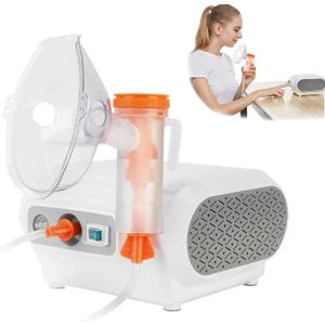 MAYLUCK Portable Compressor Nebulizer, Nebulizer Machine with 1 Set Accessory, Jet Nebulizers Personal Steam Inhaler Cool Mist System for Kids Adults Orange 46 Ounce