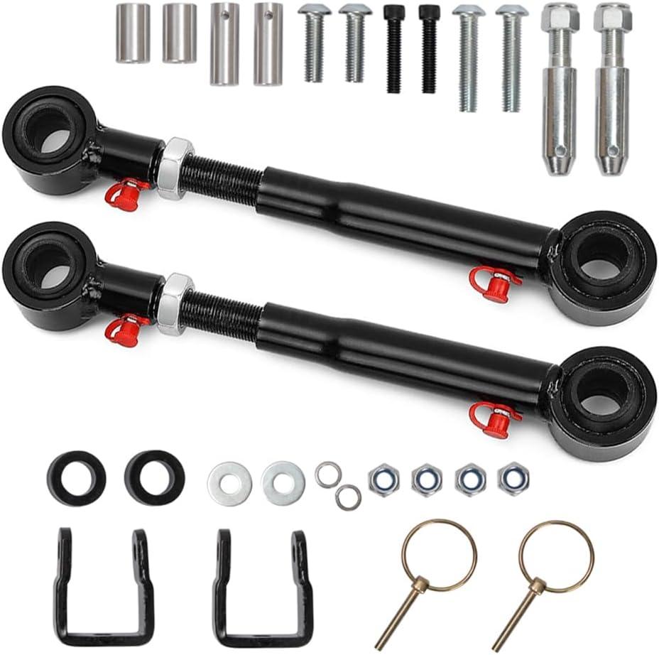 HY-SPEED Adjustable Front Sway bar Quicker Disconnect System Compatible with 1998-2006 Wrangler TJ 1984-2001 Cherokee XJ with 2.5" - 6" Lifts Replace Quicker Disconnect SwayBar links