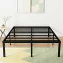 18 Inch California King Bed Frames Heavy Duty Metal Platform No Box Spring Needed, Maximum Storage, Easy to Assembly, Noise Free, Black